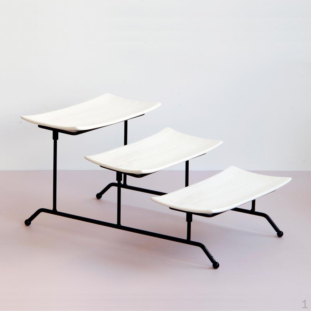 Складная подставка для тарелок Трехуровневая подставка для подачи тортов