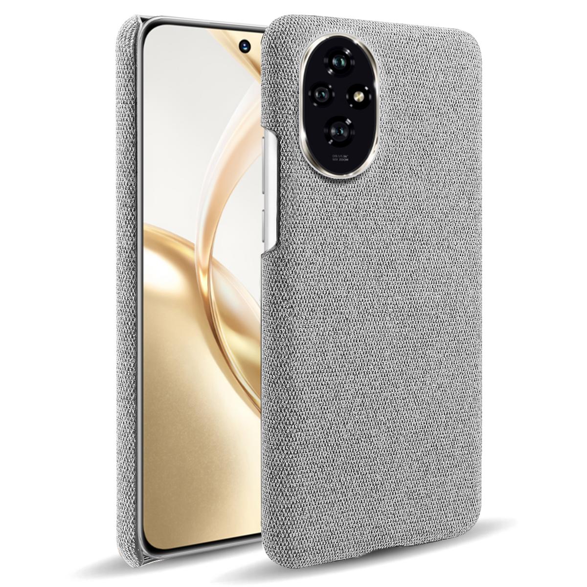 

Чехол для Honor 200 5G, Текстура ткани, Защитный ПК чехол для телефона, устойчивый к царапинам Light Grey