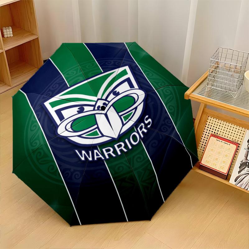 Wigan Warriors Print Auto 8?Ribs Folding Umbrella Wind Resistant Lightweight Automatic Umbrella For Daily Travel
