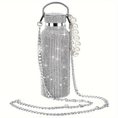 1 Bouteille isotherme en acier inoxydable Brilliant Diamond, 12 oz/17 oz/25 oz, Étanche, Tasse isotherme à double paroi sous vide.