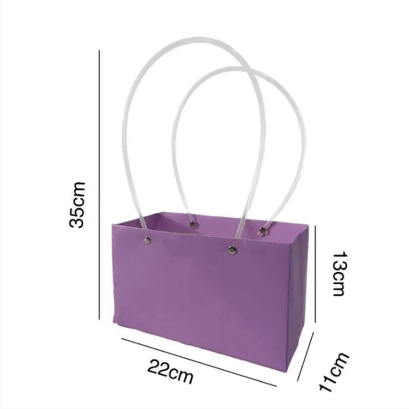 Flowers Basket Boxes Gift DIY Packaging Materials Wedding Favors 10pcs Flower Tote Bags Kraft Paper Bouquet Floral Arrangement