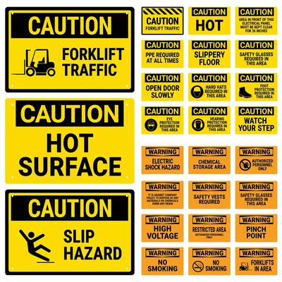 Caution Warehouse Tin Sign Forklift Traffic Notice Metal Vintage Plaque Warning Slogans Simply Said For Door Home Decor 8x12Inch