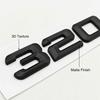 Car Letters Badge 320i 320d Logo Emblem Replacement For BMW 3 Series Glossy Black Chrome Auto Tail Sticker Styling