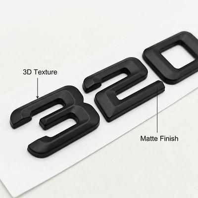 Car Letters Badge 320i 320d Logo Emblem Replacement For BMW 3 Series Glossy Black Chrome Auto Tail Sticker Styling