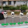 Rocking Skull Car Pendant Decoration Auto Interior Center Console Decoration Accessories Halloween Cartoon Creative Gift