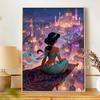 Disney Diamond Painting Kit Unframed, Jasmine Magic Carpet, Classic Style Home Decor Craft, Perfect Gift Idea