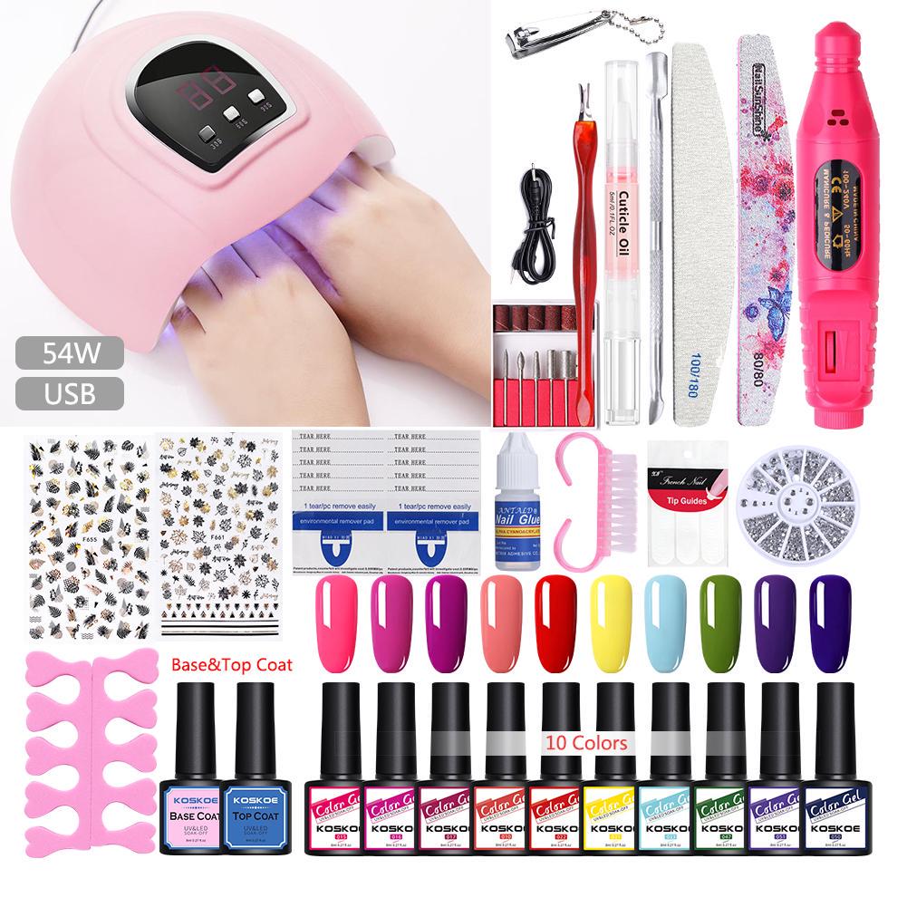 Buy KOSKE 1 Kits Nail Art Tools Nail Gel Polish Uv Dryer Lamp Nail Art