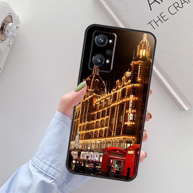 

Harrods shopping girl For Realme C67 C61 C75 C55 C53 C51 C21Y C25S GT 6 6T 5 GT7 Pro 10 11 12 13 14 Pro Plus Case Realme C25 C25s