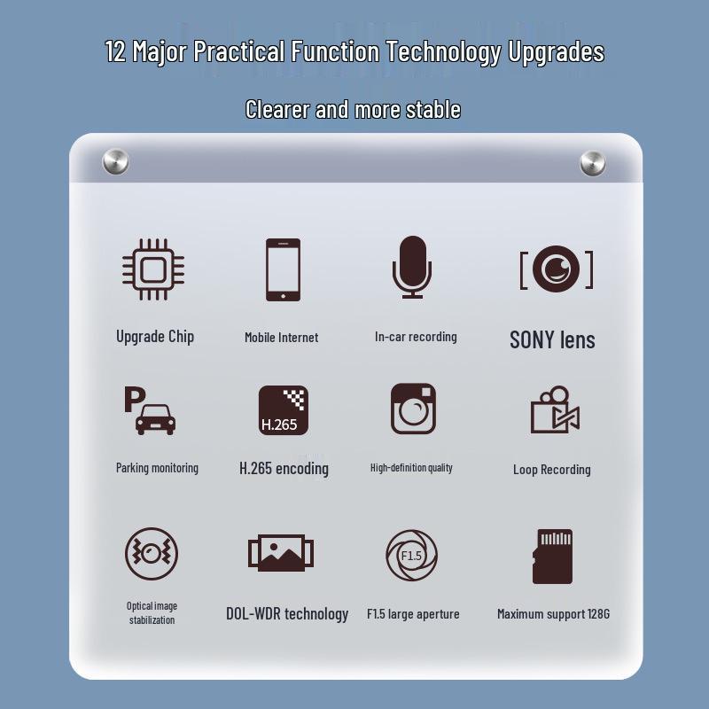 HD Hidden Dash Cam for Lincoln Corsair, Taurus, Continental, MKC, Everest - No Wiring Needed