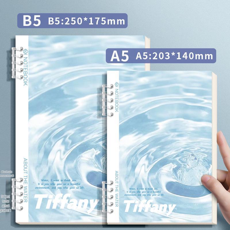Refill Snap Binder Style: 60 A5 Lined Loose-Leaf Sheets, Thickened Paper, B5 Single Book, OPP Bag Packaging