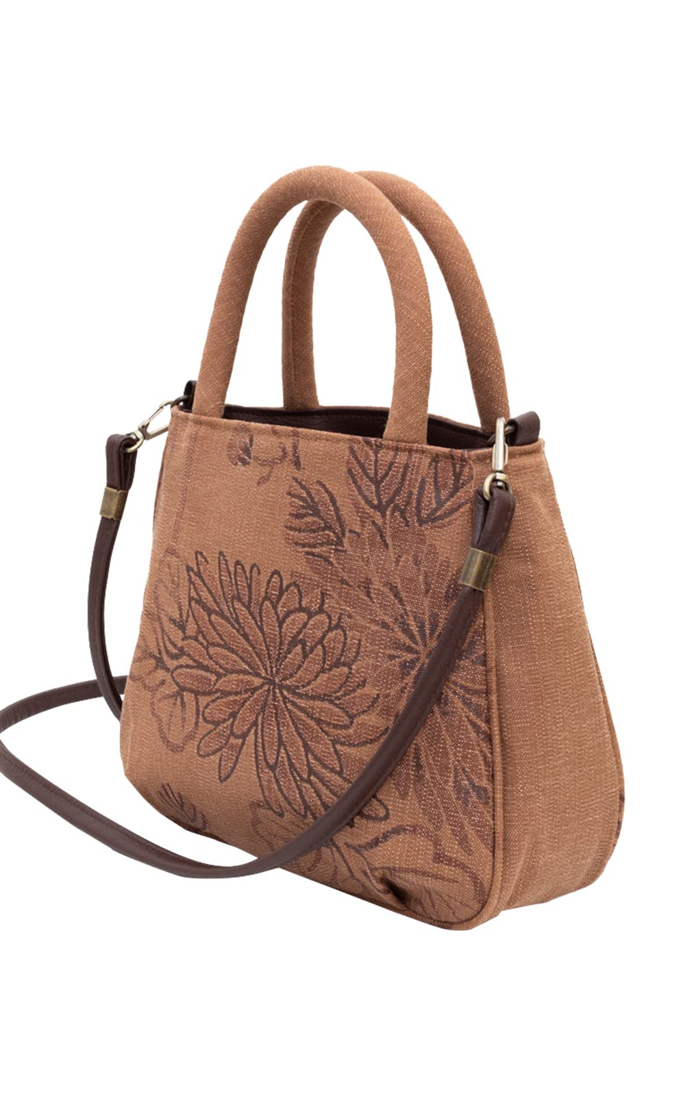 

создать Женская сумка через плечо Kiki, Легкая, Сделано в Японии, Кимоно, Окрашена танином хурмы, Ткань Hanasaraza, Сумка-тоут 2-в-1, Крошка,