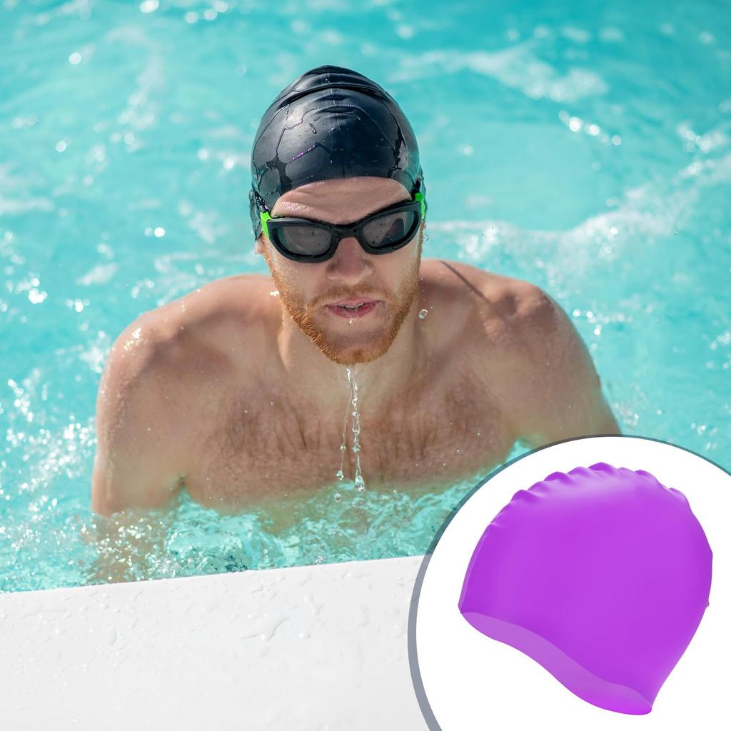 M METERXITY 1 Piece Silicone Swimming Cap Unisex Opening 7.3"