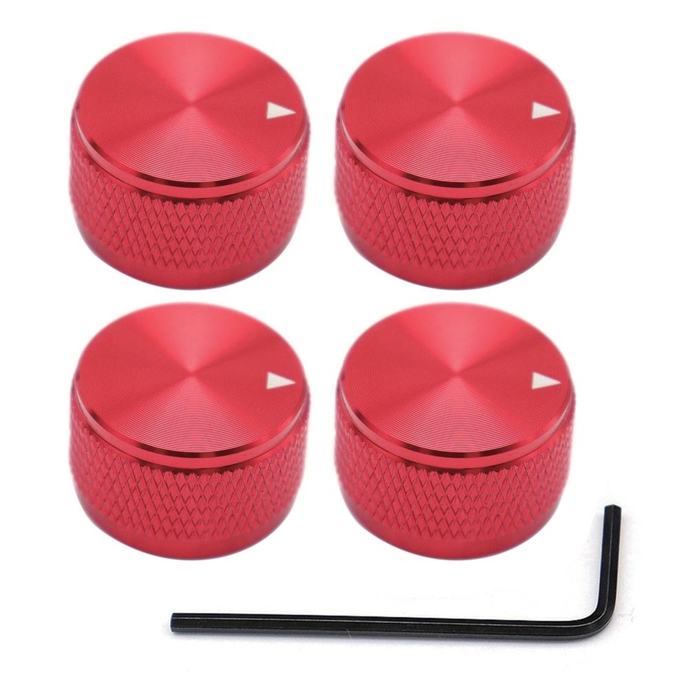 Aluminium Potentiometer Knobs 6mm Metal Pot Guitar Knobs with Indicator and Set Screw for Guitar/Bass/Audio Equipments