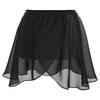 Chiffon Skirt Kids Elastic Waistband Irregular Slit Miniskirt for Stage Performance Gymnastic Costume