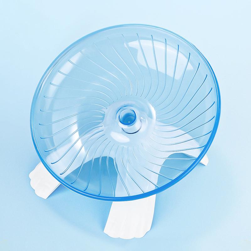 Hamster Running Disc Toy Sport Running Silent Transparent Small Pet Rotatory Jogging Wheel Wheel Toys Pet Hamster Cage Supplies синий
