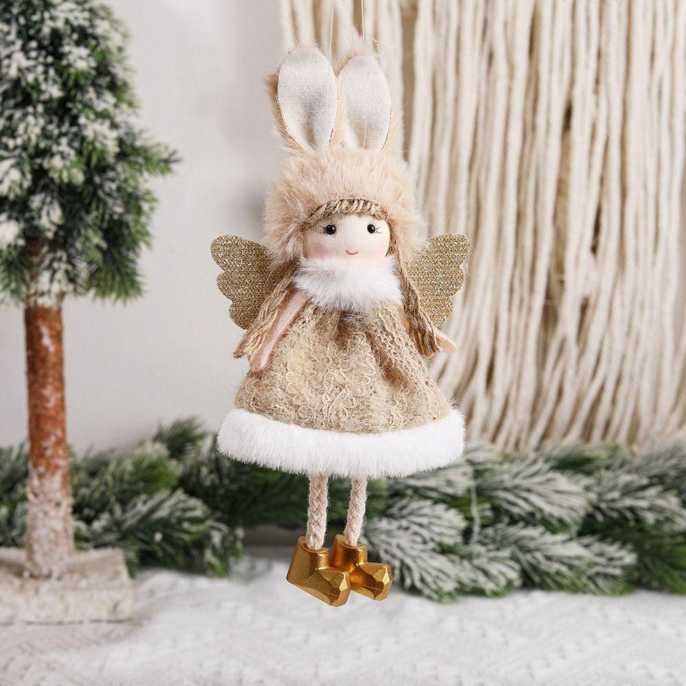 Old Man Snowman Christmas Angel Doll Drop Ornaments Xmas Tree Pendant Plush Toy Pendant Xmas Tree