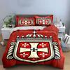 Red Royal Crest Bedding Set Bedding Duvet Cover Set Duvet Cover Pillowcases (1 * Duvet Cover 2 * Pillowcases, without duvet insert)