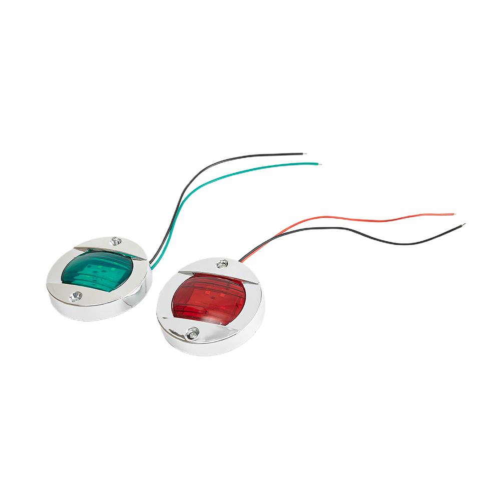 2 Pcs Red Green LED Boat Navigation Light 12V IP68 Waterproof Sailing Signal Lamps Marine Yacht Warning Light