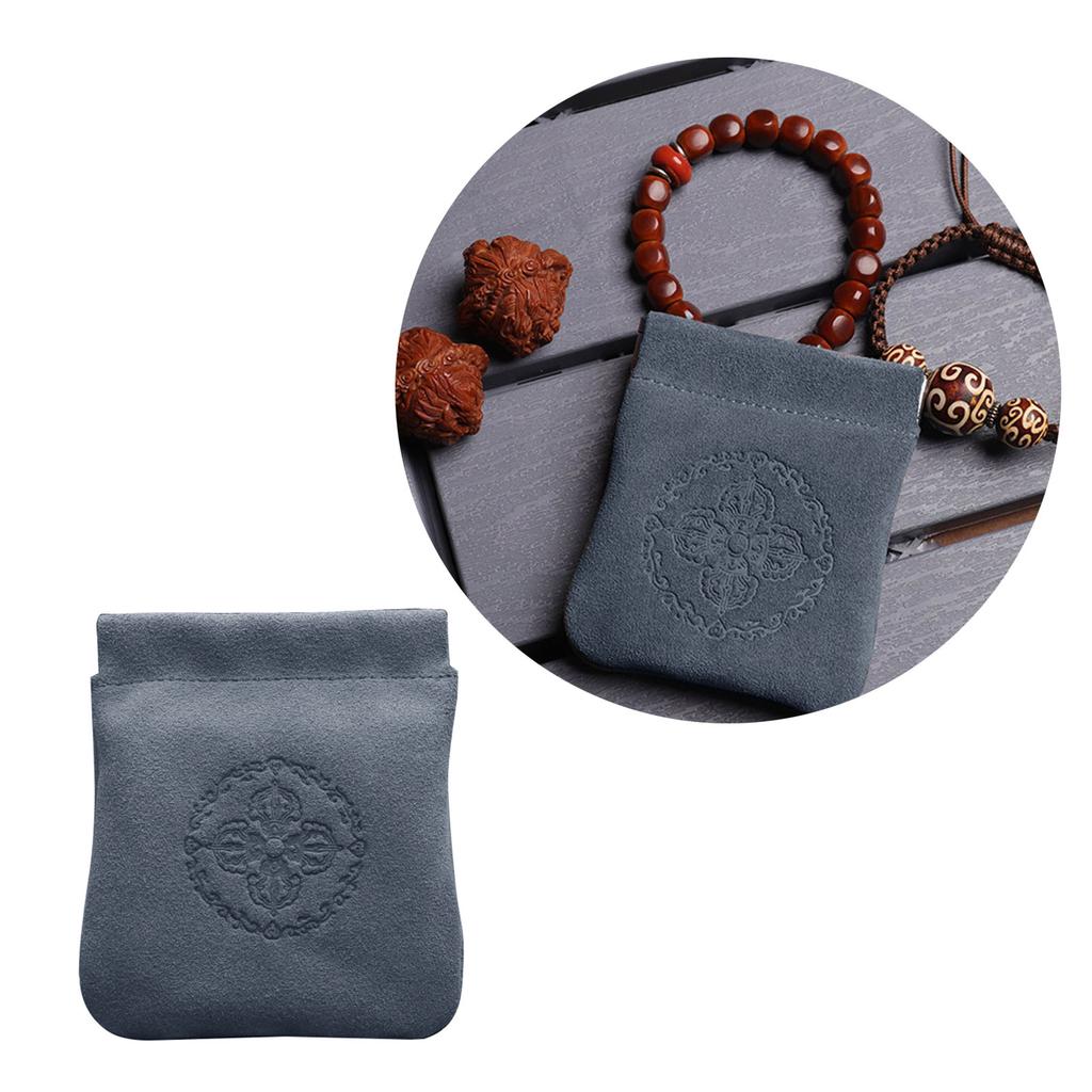 Versatile Jewelry Case Portable Storage Bag for Necklaces/Earrings/Rings Soft Flannelette Leather Jewellery Pouch