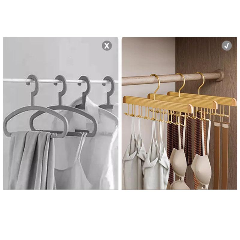8 Hooks Bra Hanger Belts Camisole Clothes Organizer Rack Alloy Tie Hats Scarf Hangers Windproof Wardrobe Storage Space Saver