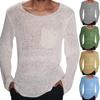 2025 New Men's Solid Color Long Sleeve Pocket Knitted Sweater