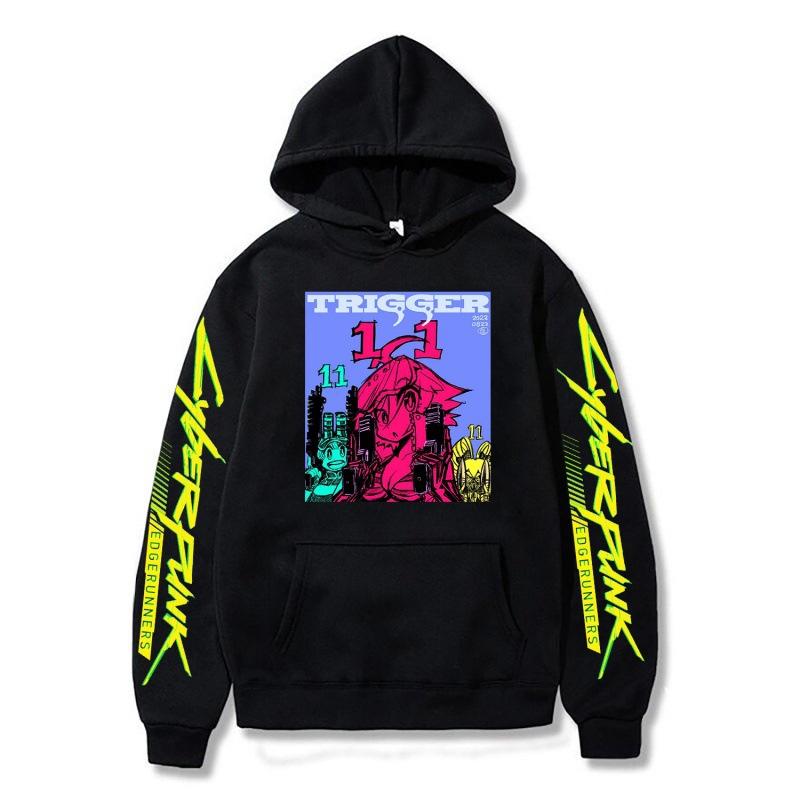 Grenzüberschreitende Cyberpunk Cyberpunk Print Serie Herbst und Winter Herren Hoodies Erwachsene Lässiger Komfort Langarm Sweatshirts