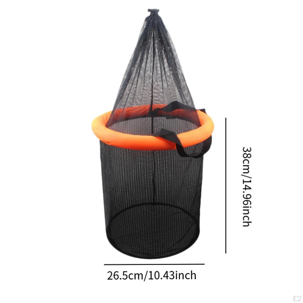 Foldable Floating Fish Basket , Mesh Bait Net Trap ,Heavy Duty, Keeping Storage Fishing Cage for