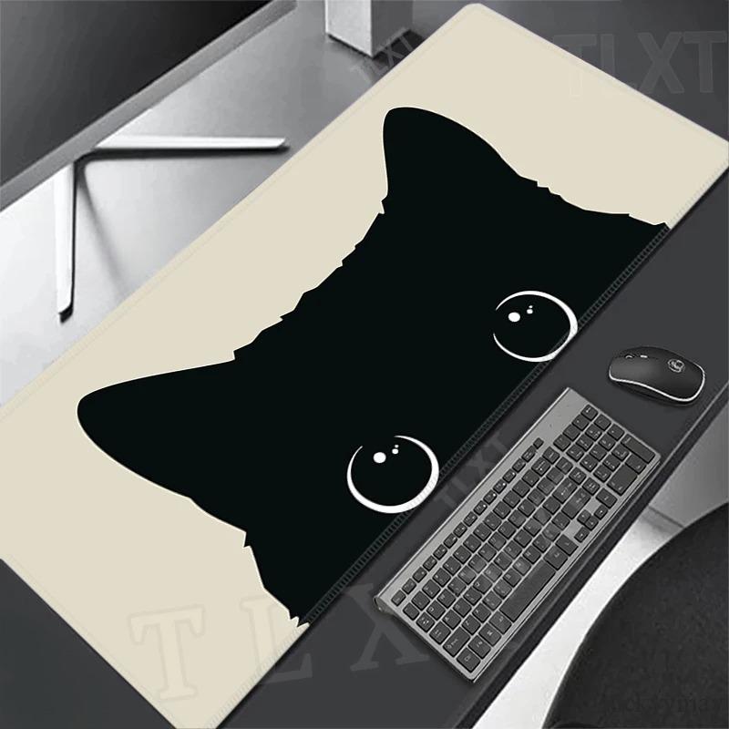 Kawaii Mouse Pads Cute Cat Mousepad Large Mouse Mat Big Purple Desk Pads Non-Slip Rubber Laptop Computer Keyboard Table Mats