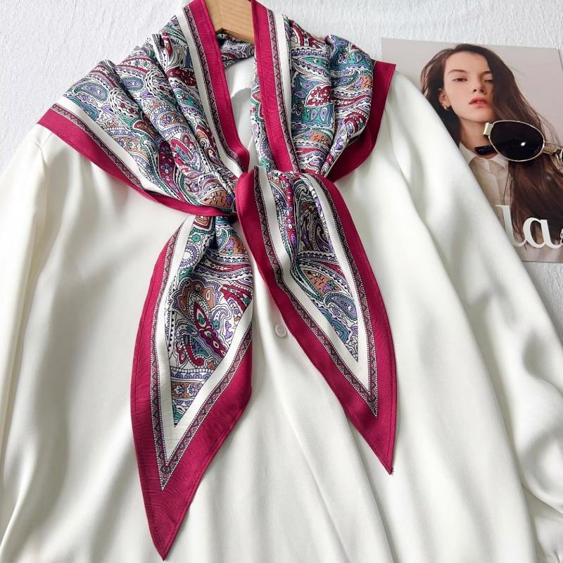 Vintage Old Money Style Paisley Scarf French Elegant Shawl For Women