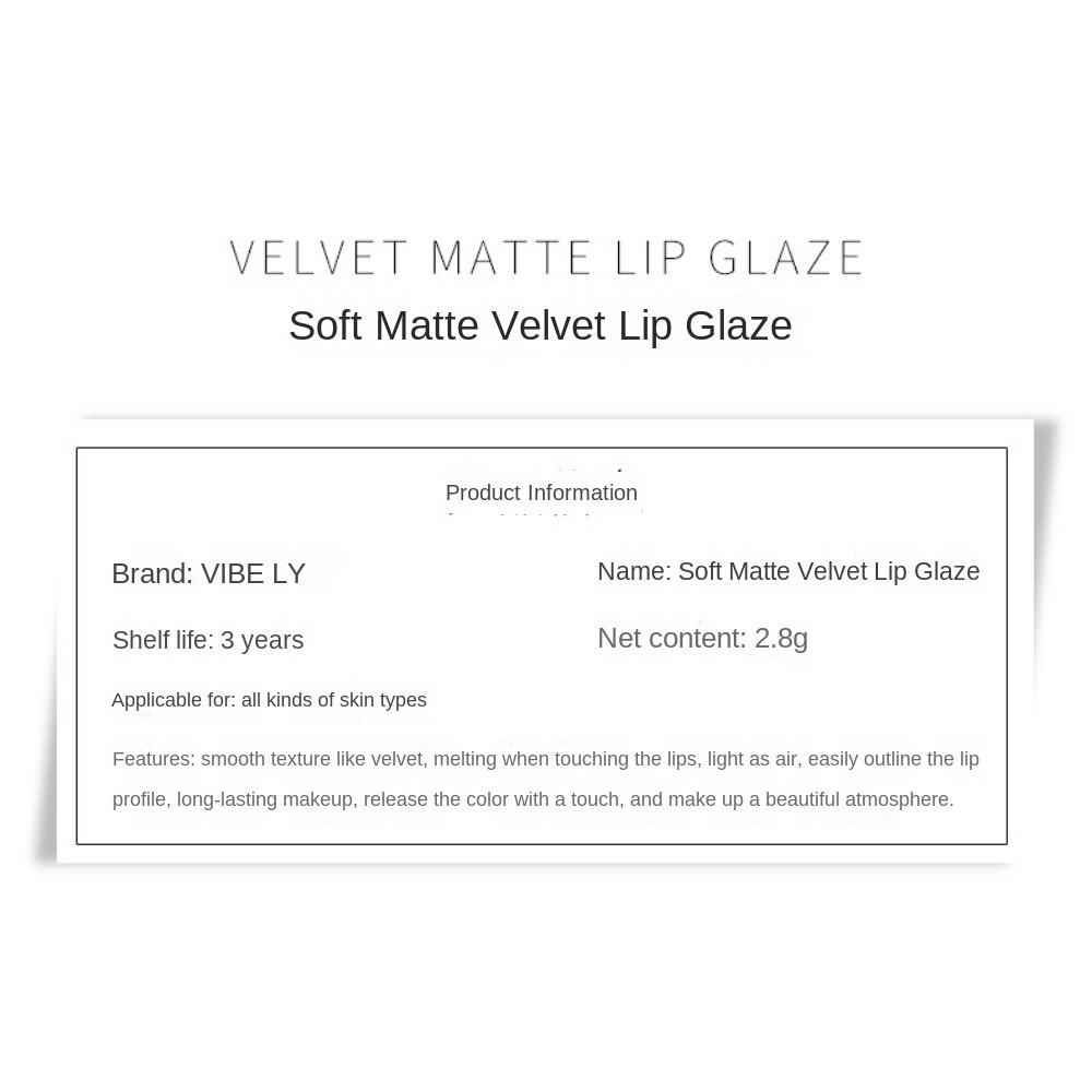 VIBELY Matte Amber Lip Glaze Non-Stick Lipstick Amber Leopard Lip Glaze