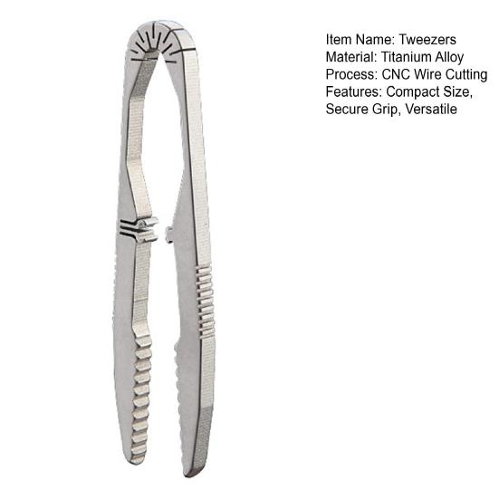 Tweezers Titanium Alloy Lightweight Outdoor Mini Tweezers Compact Size Portable Camping Tweezers Secure Grip Survival Kit Essential Tool