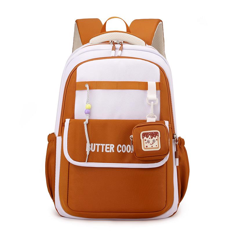 

New large-capacity primary school students 2nd-6th grade schoolbag women s ultra-light burden reduction fashion simple Korean light backpack помаранчевий