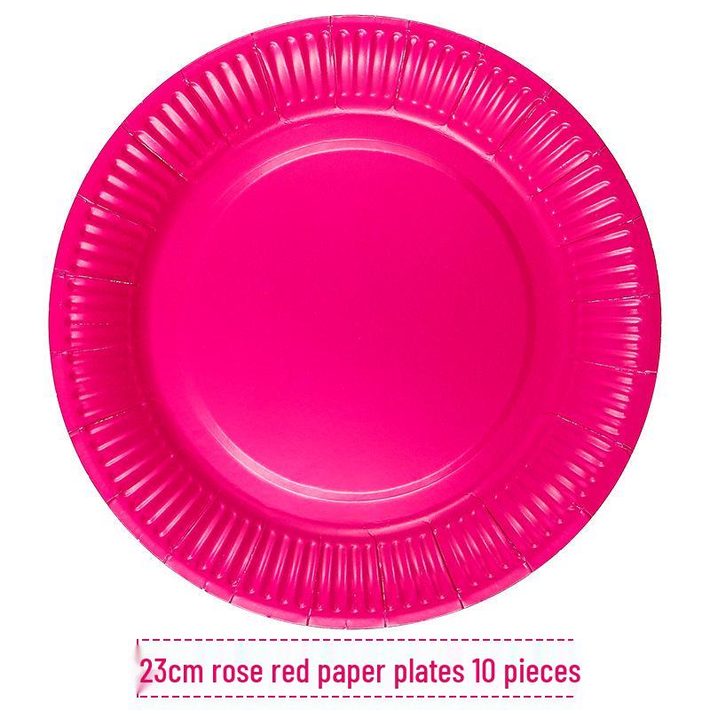 Solid Color Disposable Paper Plates for Party, Picnic, or Birthday