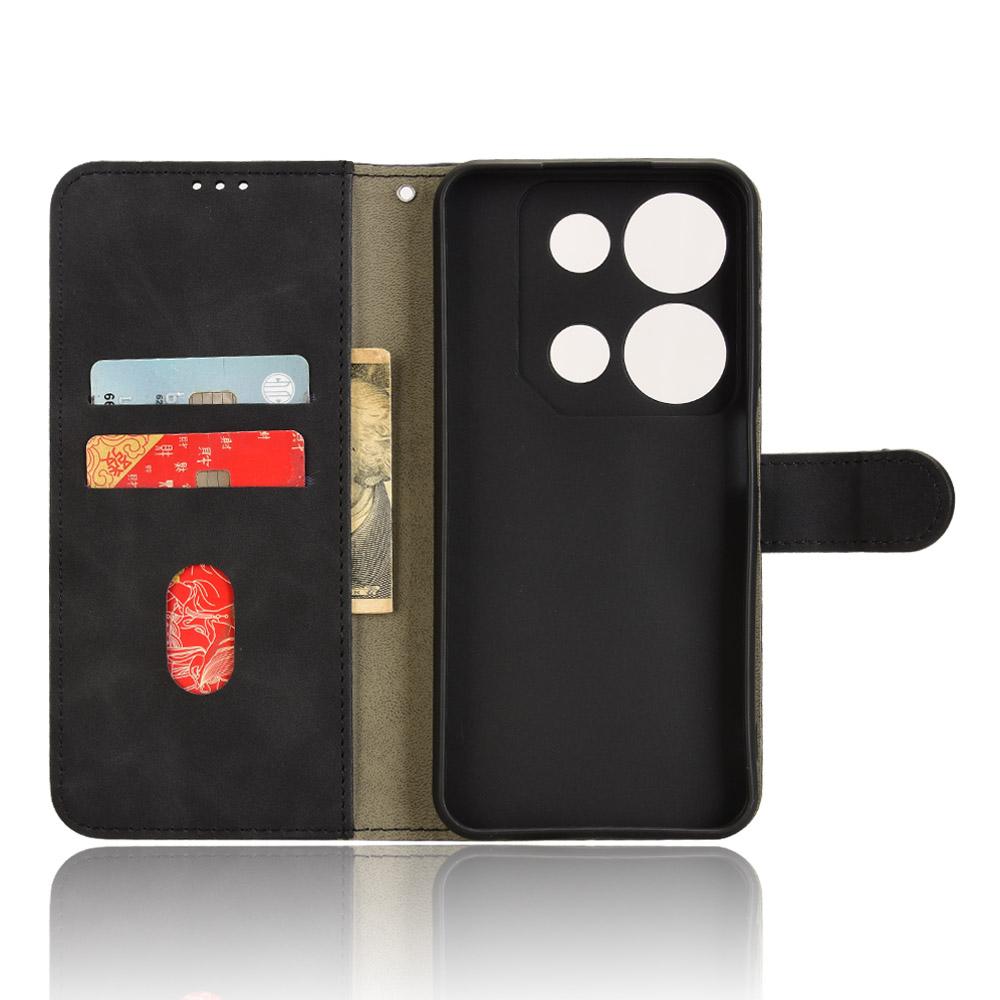 For Itel P65 Leather Case Skin-Feel Anti-Drop Wallet Flip Phone Cover
