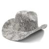 Cracked Light Board Top Western Cowboy Hat Festival Stage Performance Top Hat Trendy Jazz Hat