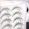 Eye Lashes 5 Pairs Winged Wispy Natural False Eyelashes Makeup Fox Eye Faux Mink Eyelashes