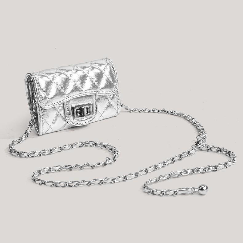 Borsa Mini Zero Wallet Marsupio Borsa a Tracolla da Donna con Catena