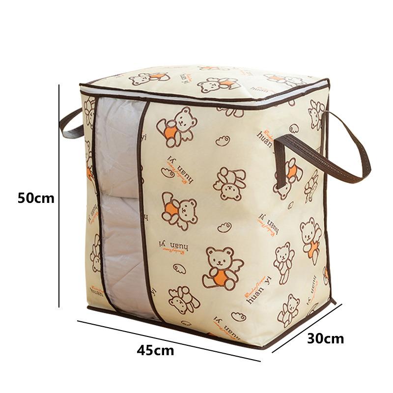 

Большая сумка для хранения одеял, влаго-пыленепроницаемый органайзер для шкафа, нетканый чехол для хранения одеял и подушек, мобильная сумка для одежды, видимая сумка Blue