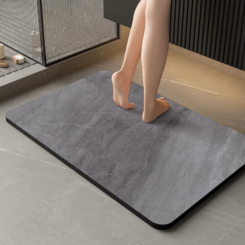 Non-Slip Diatomaceous Earth Quick-Dry Bathroom Mat – Water Absorbent, Anti-Fall, Minimalist Design for Home Use