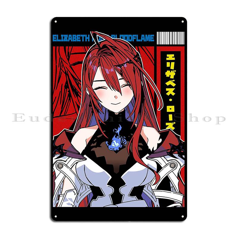 Elizabeth Rose Bloodflame Justice Metal Sign Painting Custom Cinema Garage Club Tin Sign Poster 20x30cm