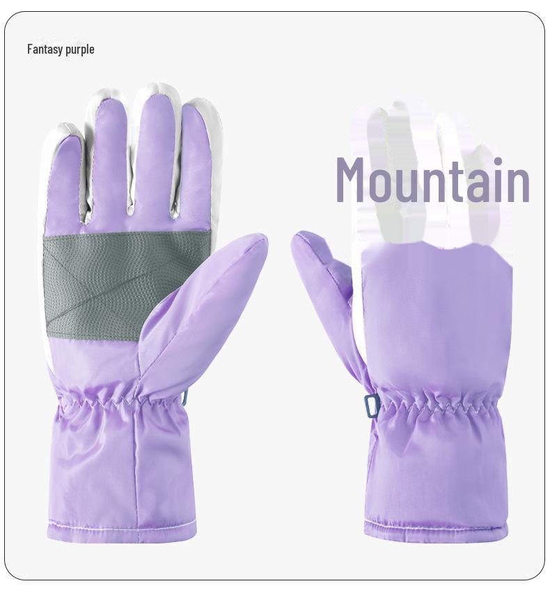 Electric Heated Velvet-Lined Ski Gloves - Waterproof, Windproof, Non-Slip for Men & Women