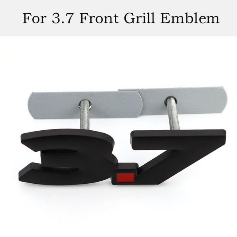 3D Metall 3.7 Logo Autoaufkleber Plakette Autoemblem Kofferraumaufkleber für 3.7 Q50 Q50S Q50L G37 Q30 QX60 Q70 G25 QX70 FX35 FX37