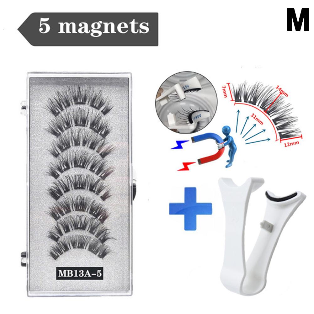 

3D натуральные магнитные ресницы, с 5 магнитными ресницами, магнитная доставка, многоразовые накладные ручной работы V5B7 MB13A-5-one size