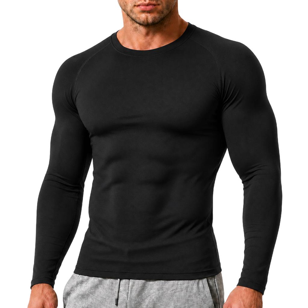 Men's Compression Long Sleeve Shirt for Training, Running and Workout - Wicking, Quick Dry, High Stretch Athletic Top