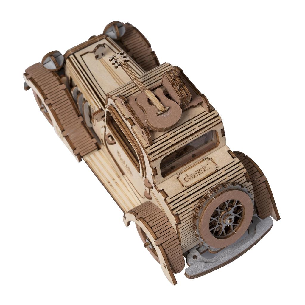 Japansk bruksanvisning Robotime 3D Träpussel Prydnadsserie Tsukurunsu® [Officiell försäljning/Japanska ingår] (Veteranbil)