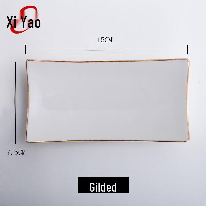 Ceramiczna miseczka na ręcznik i mydło ze złotym brzegiem