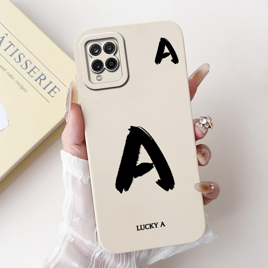 Für Samsung Galaxy A12 M12 F12 Hülle für A125F Weiches Silikon Hülle Buchstabe Bemalt Stoßfest Fundas für SamsungA12 M 12 Abdeckung