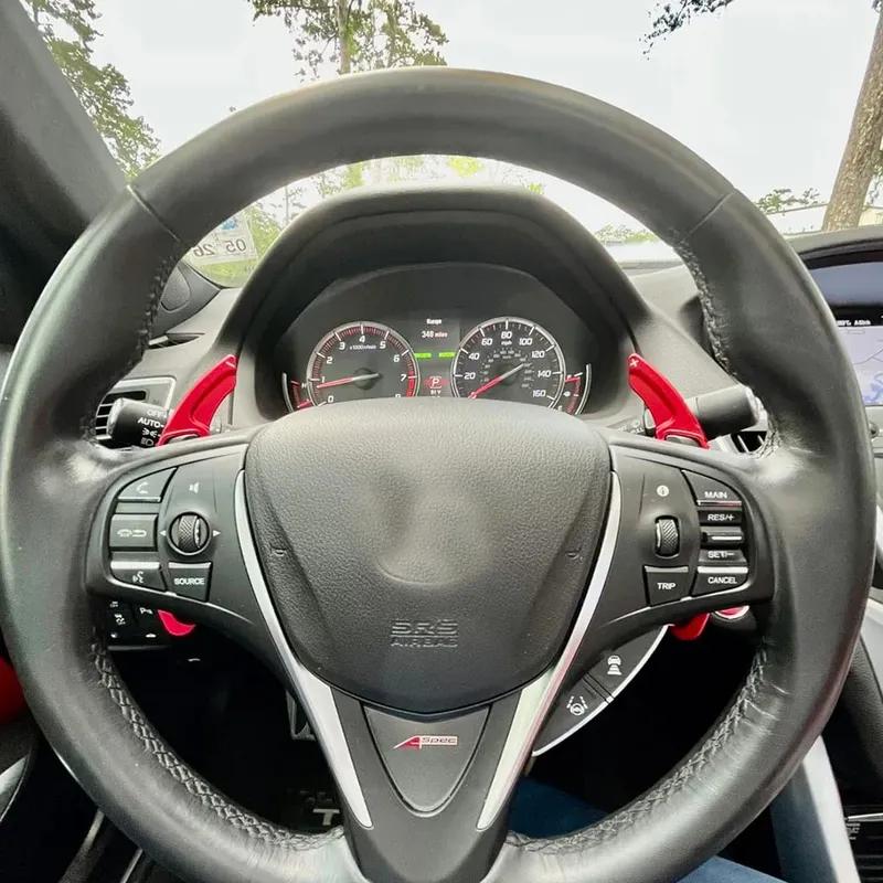 Car Steering Wheel Paddle Shifter Extension For Acura TLX ILX TSX MDX RDX Honda Accord 8th Gen Odyssey Aluminum DSG Stickers