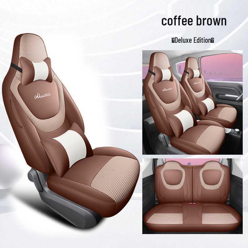 Wuling Mini 3rd Gen Car Seat Cover - Cartoon Design, Full Coverage, All-Season, Universal Fit for 24 Models