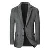 Men's British Plaid Wool, Suit Fashion Urban, Casual Short Thickened Suit